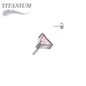 Titanium Threadless CZ Triangle (Top Only)