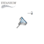 Titanium Threadless CZ Triangle (Top Only)