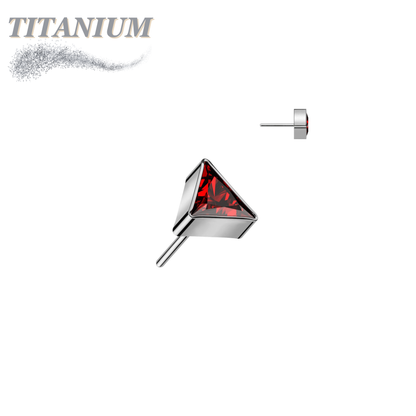 Titanium Threadless CZ Triangle (Top Only)