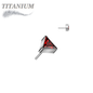 Titanium Threadless CZ Triangle (Top Only)
