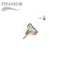 Titanium Threadless CZ Triangle (Top Only)