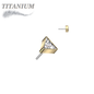 Titanium Threadless CZ Triangle (Top Only)