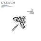Titanium Threadless Triangle Pinhole Pattern (Top Only)