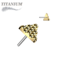 Titanium Threadless Triangle Pinhole Pattern (Top Only)