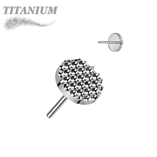 Titanium Threadless Circle Pinhole Pattern (Top Only)