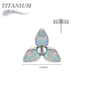 Titanium Threadless Triple Marquise Flower (Top Only)