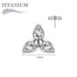 Titanium Threadless Triple Marquise Flower (Top Only)