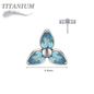 Titanium Threadless Triple Marquise Flower (Top Only)