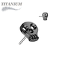 Titanium Threadless Hollow Skull (Top Only)