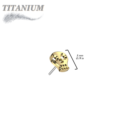 Titanium Threadless Hollow Skull (Top Only)