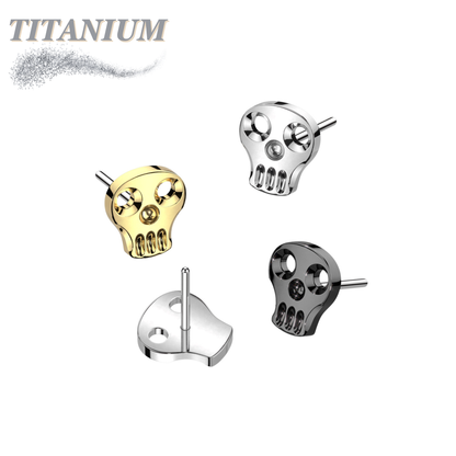 Titanium Threadless Hollow Skull (Top Only)