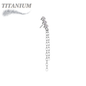 Titanium Threadless 3CZ with Double Dangle Chain (Top Only)
