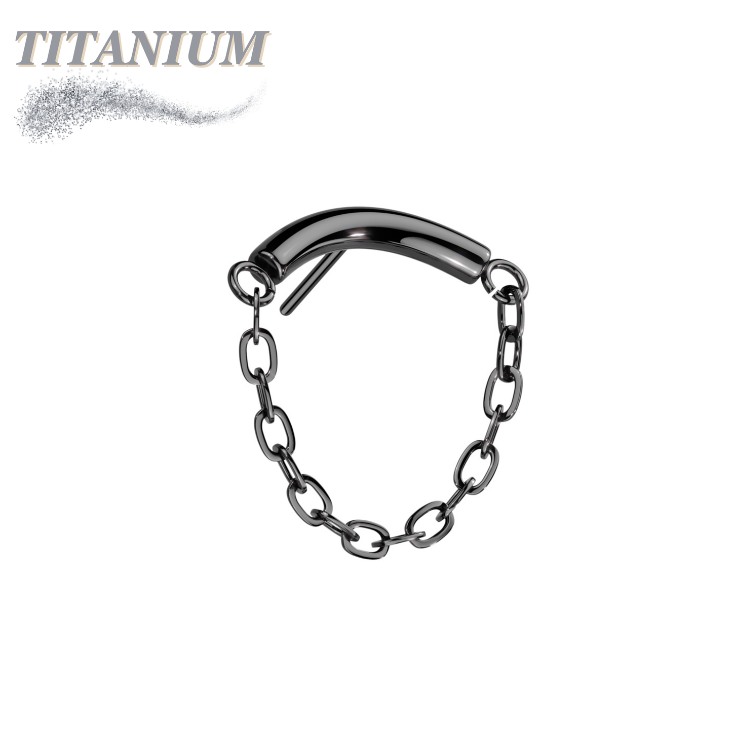 Titanium Threadless Hidden Helix Single Chain Drape (Top Only)