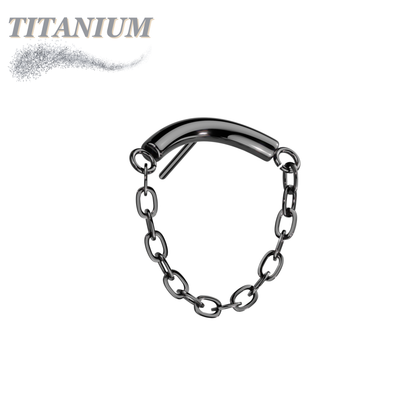 Titanium Threadless Hidden Helix Single Chain Drape (Top Only)