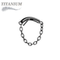 Titanium Threadless Hidden Helix Single Chain Drape (Top Only)
