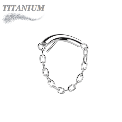 Titanium Threadless Hidden Helix Single Chain Drape (Top Only)