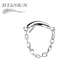 Titanium Threadless Hidden Helix Single Chain Drape (Top Only)