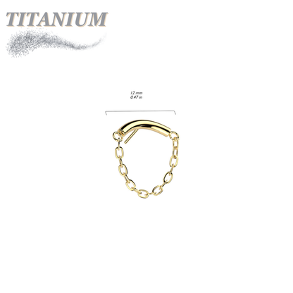 Titanium Threadless Hidden Helix Single Chain Drape (Top Only)