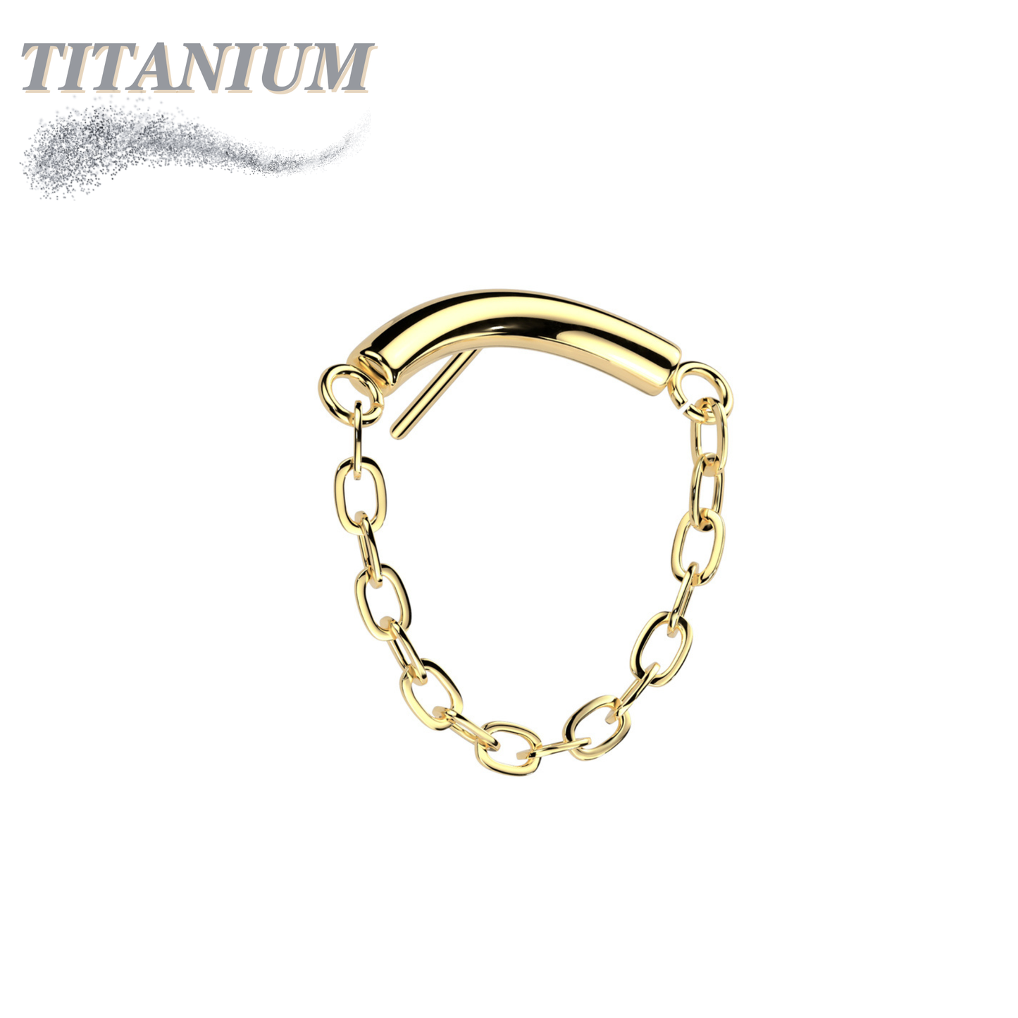 Titanium Threadless Hidden Helix Single Chain Drape (Top Only)