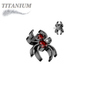 Titanium Threadless CZ Spider (Top Only)