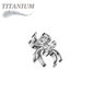 Titanium Threadless CZ Spider (Top Only)