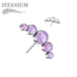 Titanium Threadless Front Facing 5 Opal Curve (Top Only)