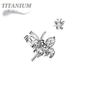 Titanium Threadless CZ Butterfly (Top Only)
