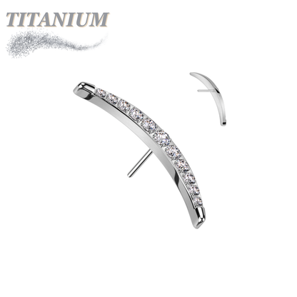 Titanium Threadless Crescent Curve (Top Only)