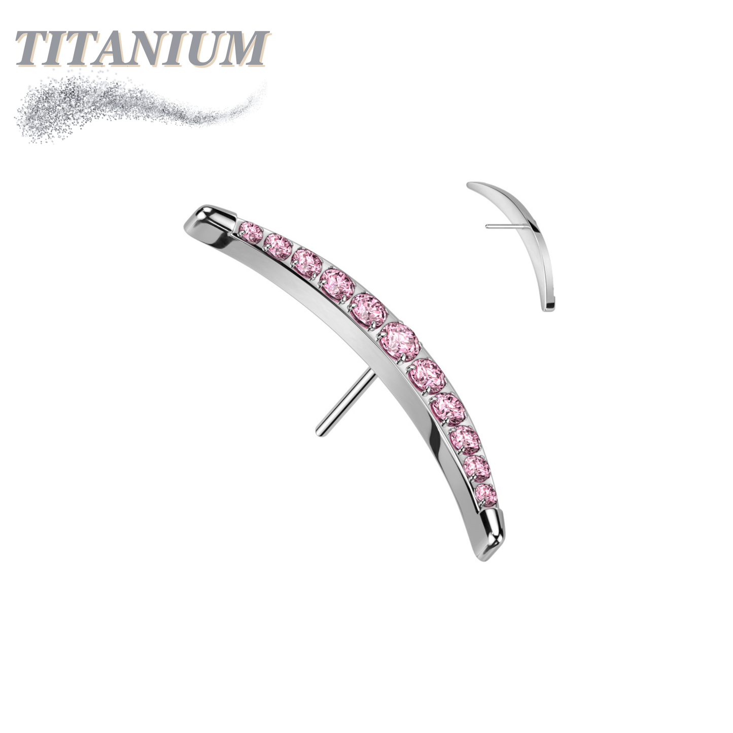 Titanium Threadless Crescent Curve (Top Only)