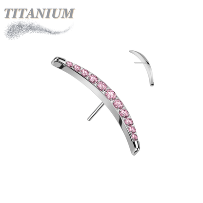 Titanium Threadless Crescent Curve (Top Only)