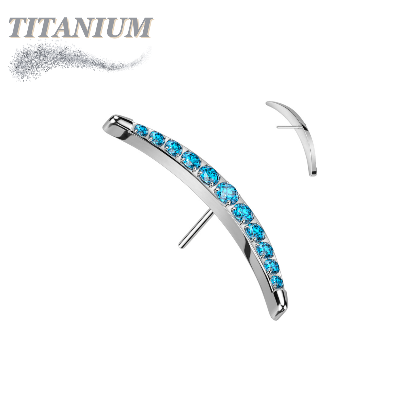 Titanium Threadless Crescent Curve (Top Only)