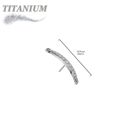 Titanium Threadless Crescent Curve (Top Only)