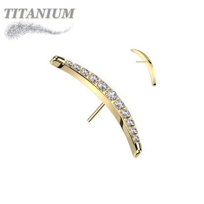 Titanium Threadless Crescent Curve (Top Only)