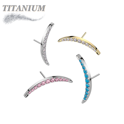 Titanium Threadless Crescent Curve (Top Only)