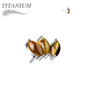 Titanium Threadless Triple Marquise Fan Natural Stone (Top Only)