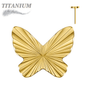 Titanium Threadless Butterfly Ridged (Top Only)