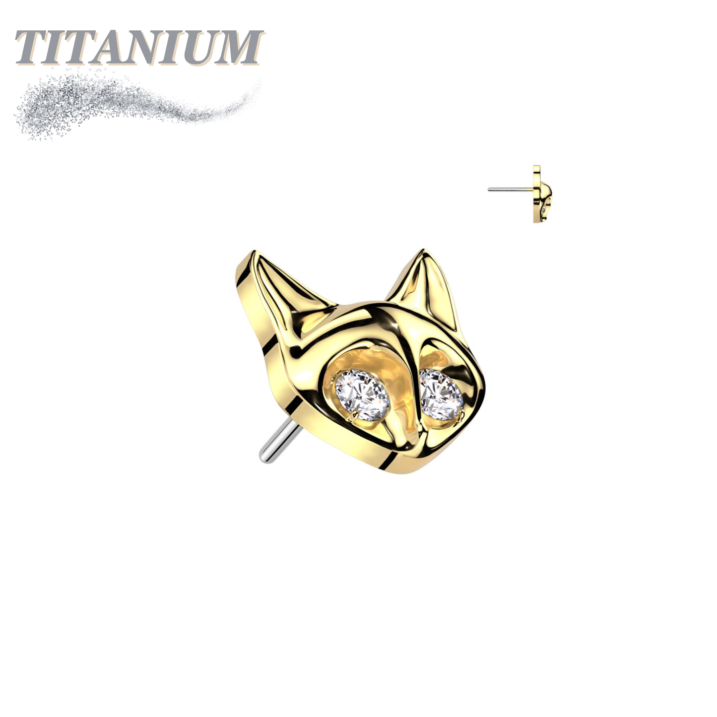 Titanium Threadless Kitty/Fox (Top Only)