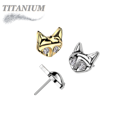 Titanium Threadless Kitty/Fox (Top Only)