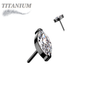 Titanium Threadless Single Marquise CZ or Opal (Top Only)