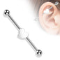 Surgical Steel Externally Threaded Heart Industrial Barbell