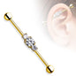 Surgical Steel Externally Threaded Triple Gem Industrial