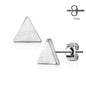 Surgical Steel/Brass Earrings Solid Triangle