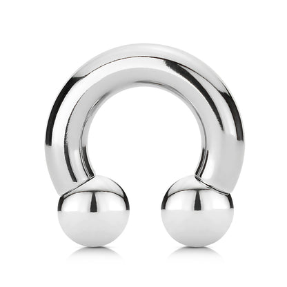 Surgical Steel Externally Threaded Horseshoe - Silver
