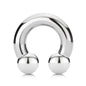 Surgical Steel Externally Threaded Horseshoe - Silver