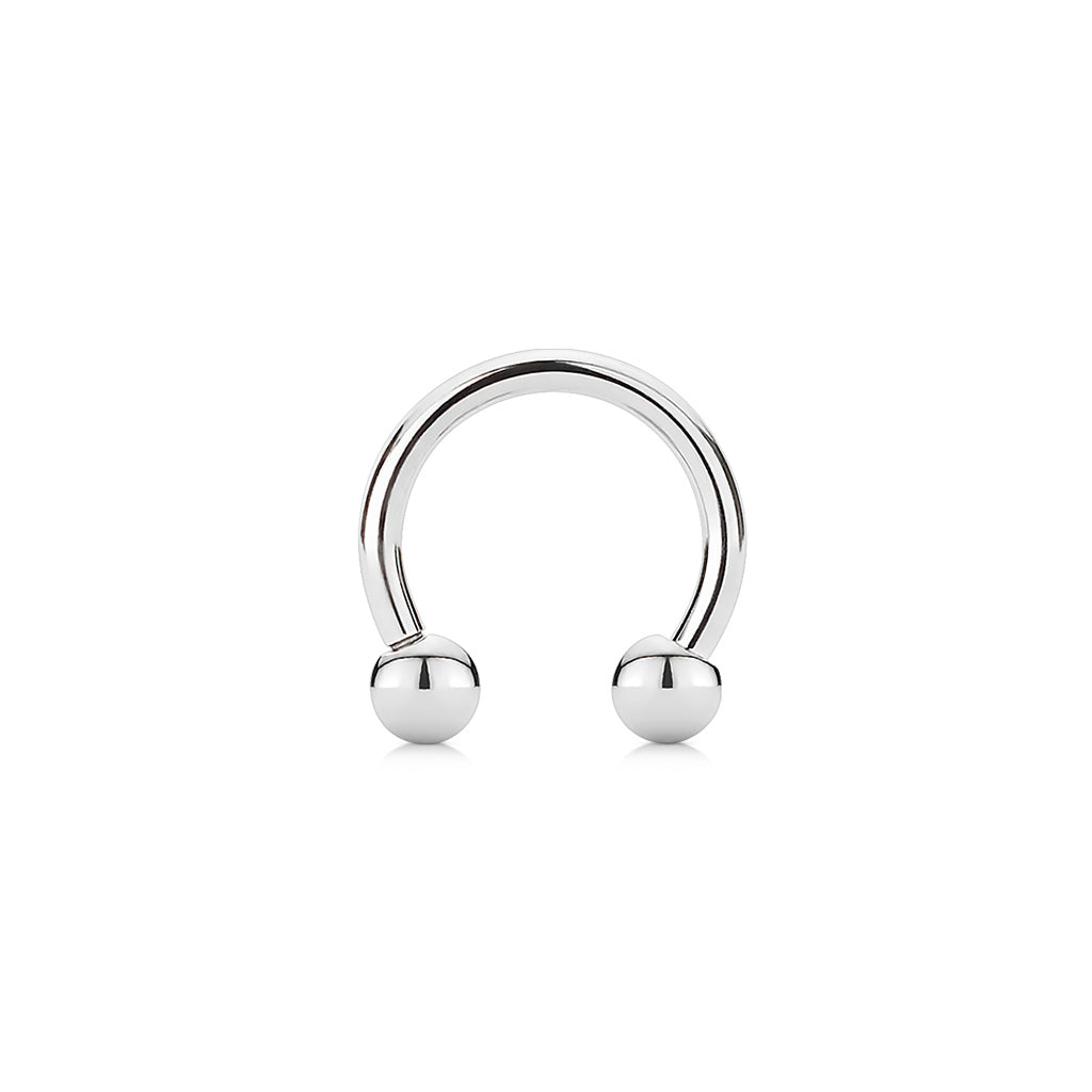 Surgical Steel Externally Threaded Horseshoe - Silver
