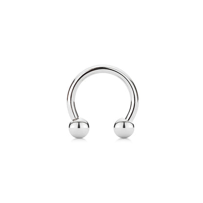Surgical Steel Externally Threaded Horseshoe - Silver