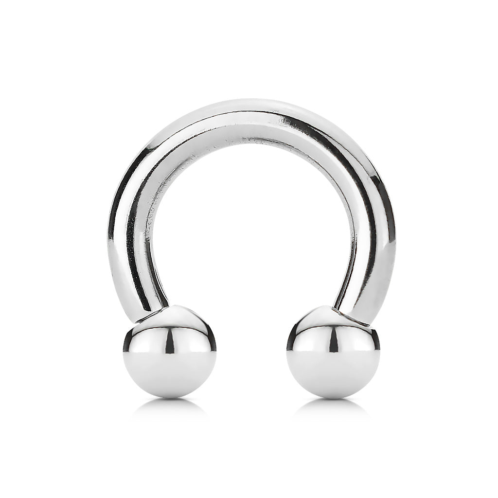 Surgical Steel Externally Threaded Horseshoe - Silver