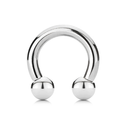 Surgical Steel Externally Threaded Horseshoe - Silver