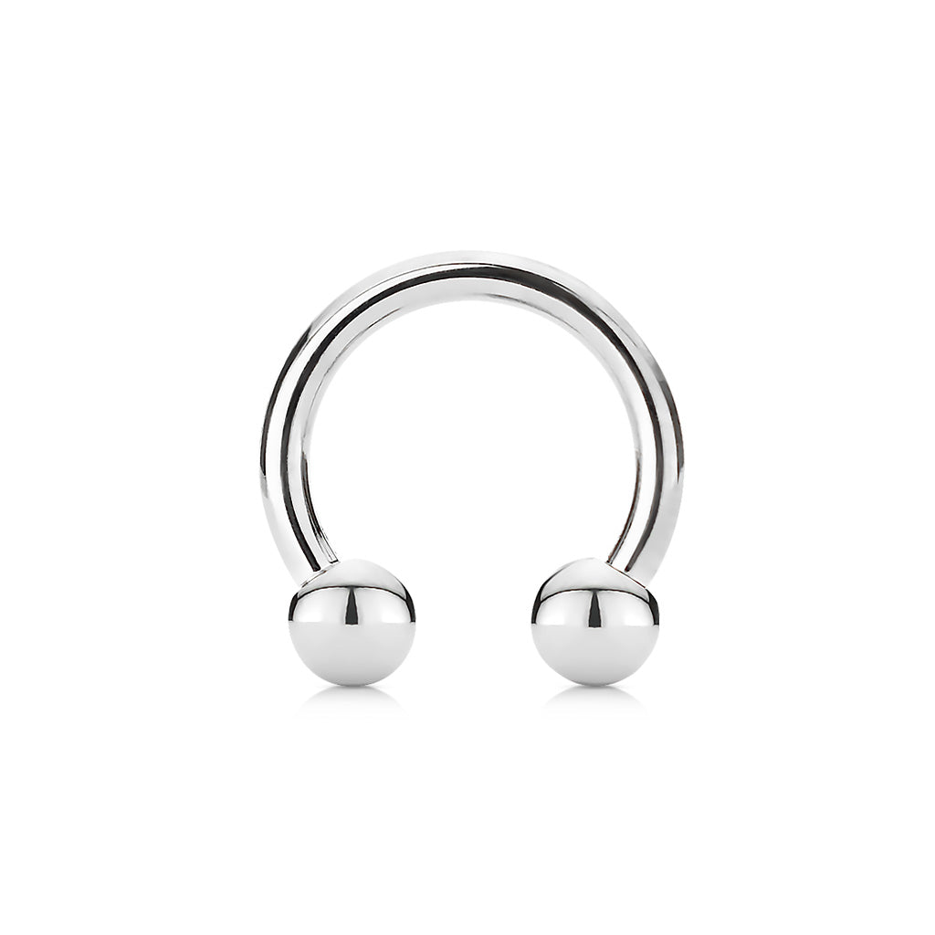 Surgical Steel Externally Threaded Horseshoe - Silver