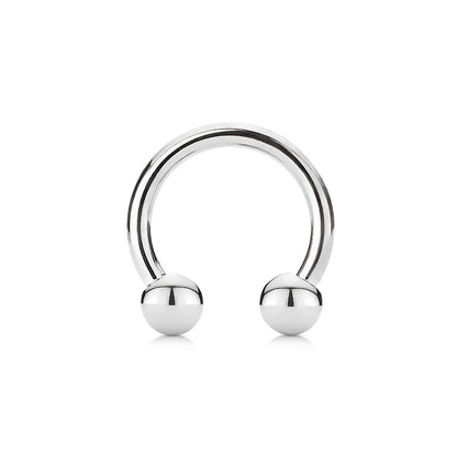 Surgical Steel Externally Threaded Horseshoe - Silver